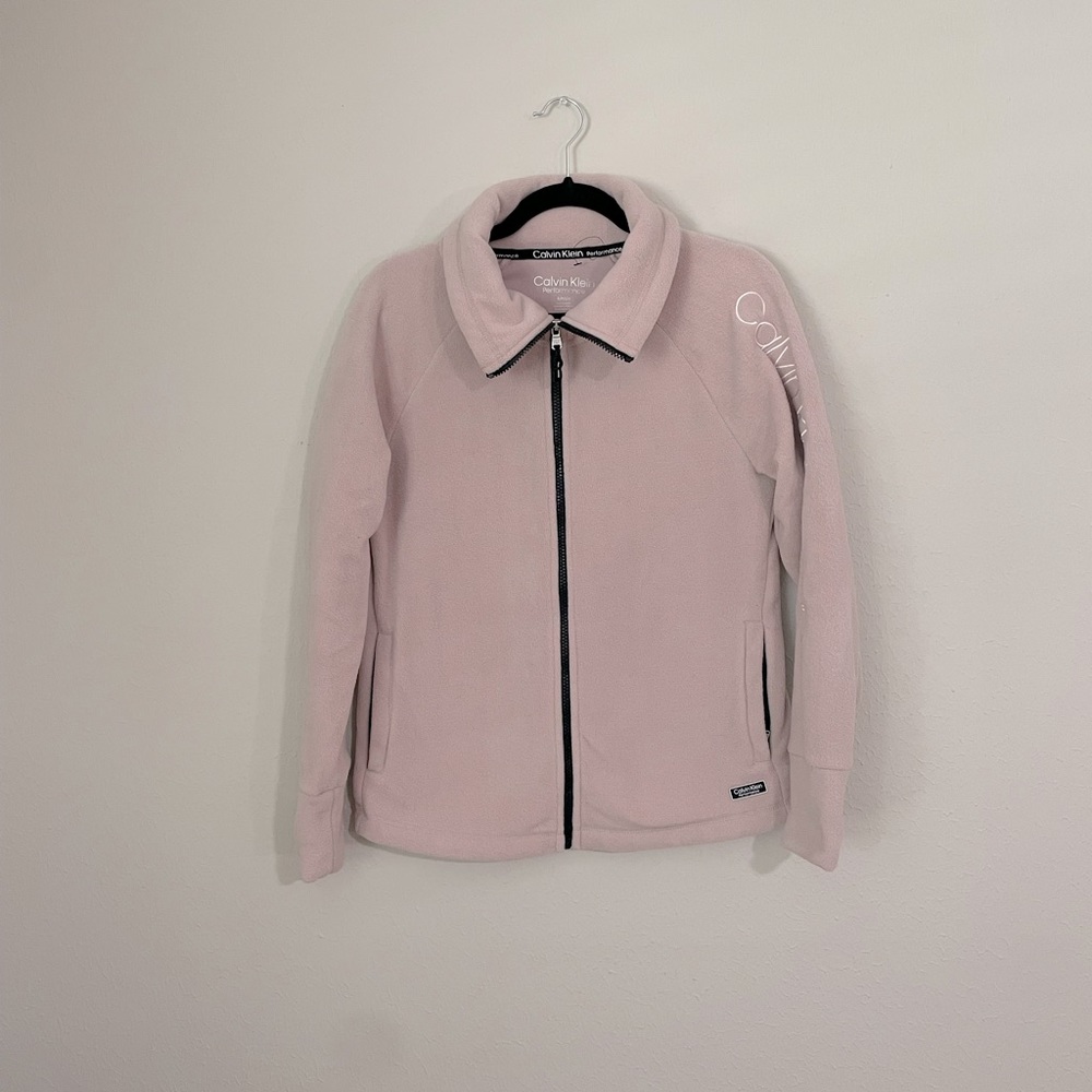 Calvin Klein Performance Fleece zip up Pink Jacket small women’s